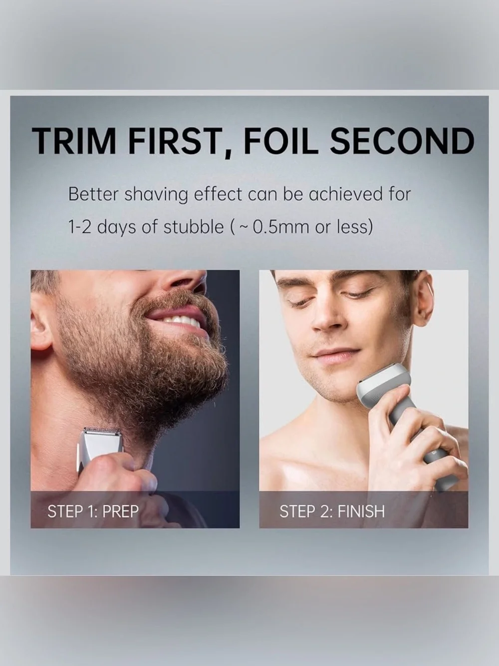 New Electric Shaver for Men with Floating Arc 3-Blade, 9000 RPM, Magnetic Head,